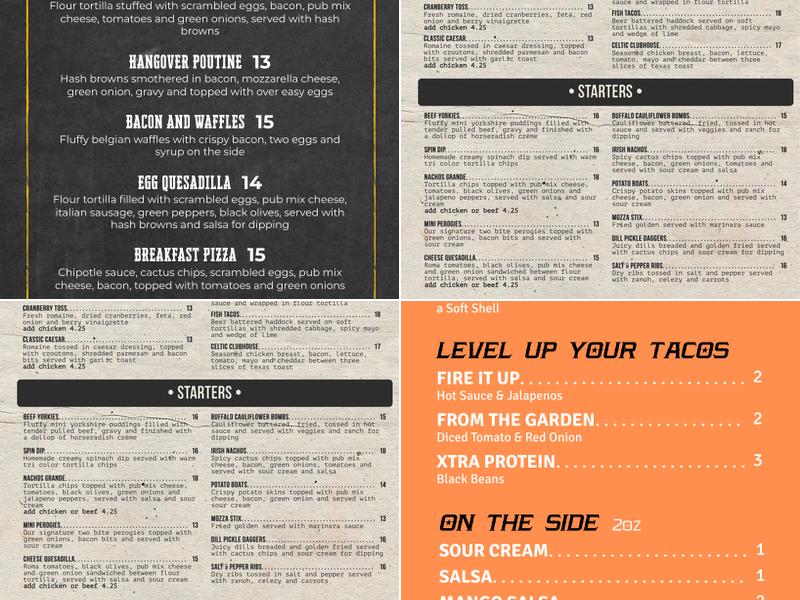 Shenanigans Pub & Grill Menu