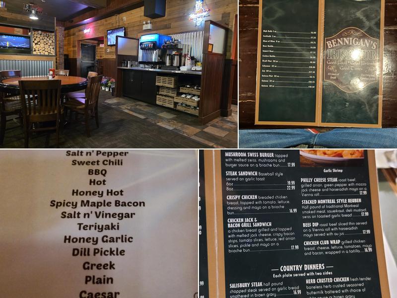Bennigan's Irish Pub Menu