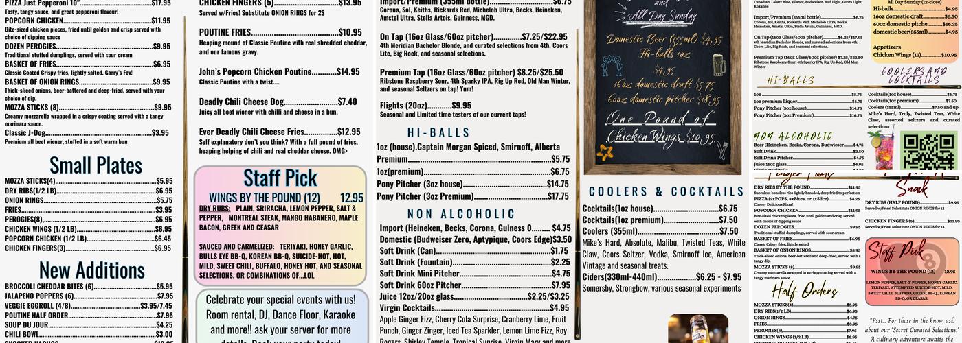 The Sticks Menu