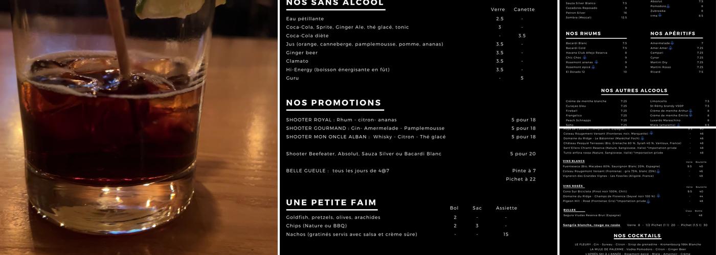 Bar le über Menu