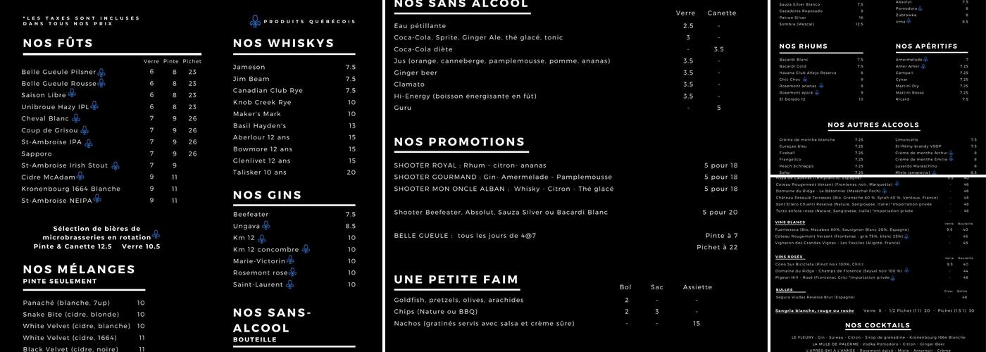 Bar le über Menu