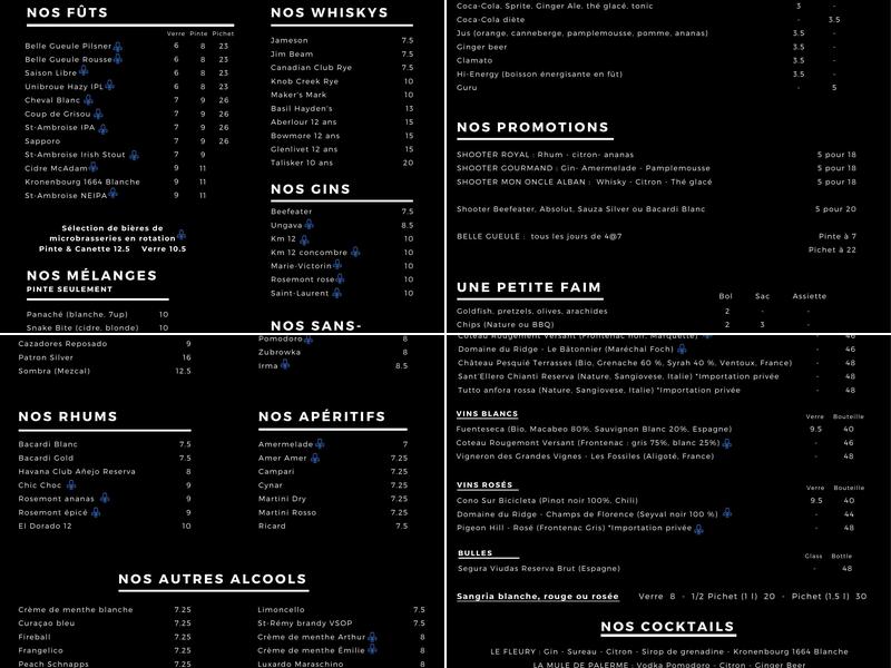 Bar le über Menu