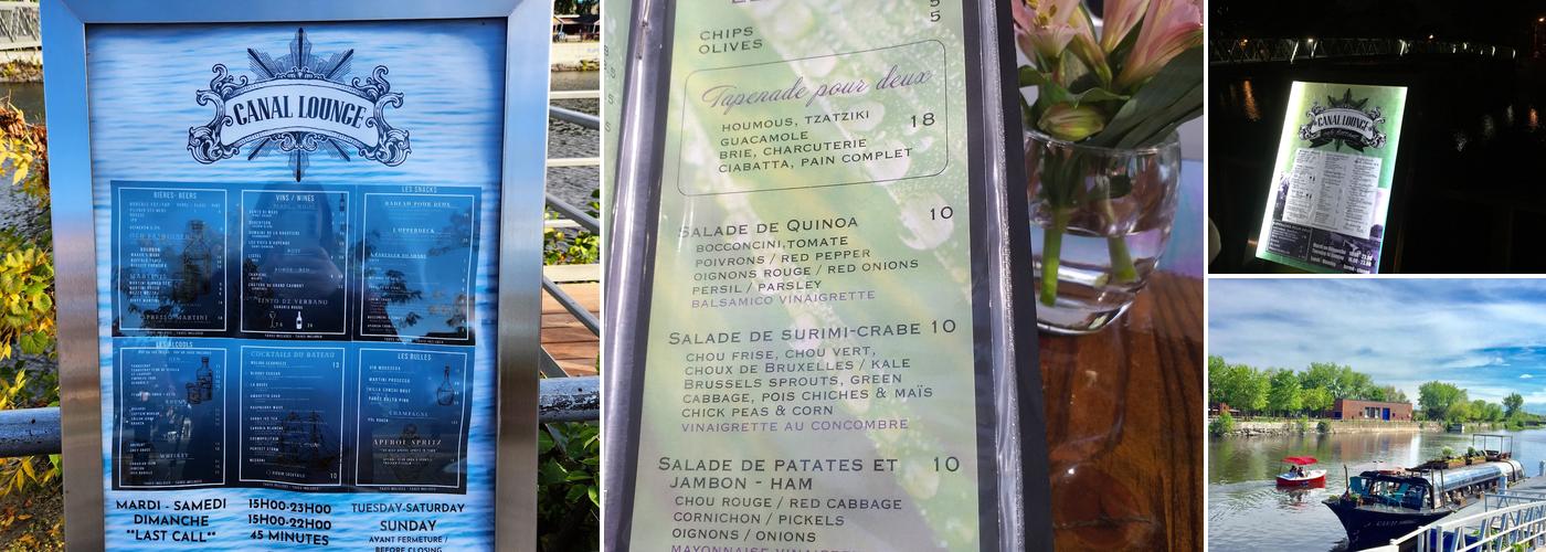 Canal Lounge Menu