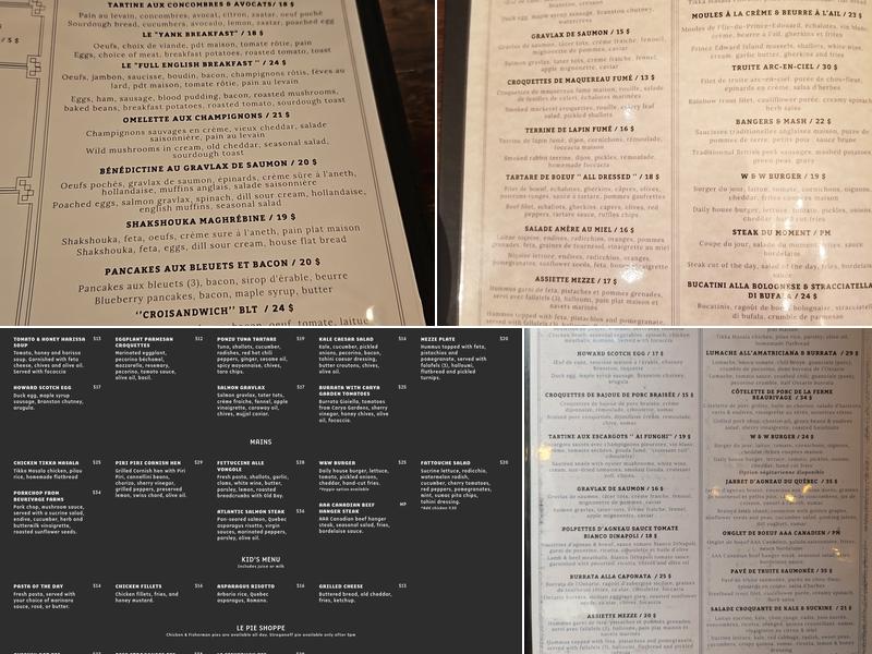 Pub Wolf & Workman Menu