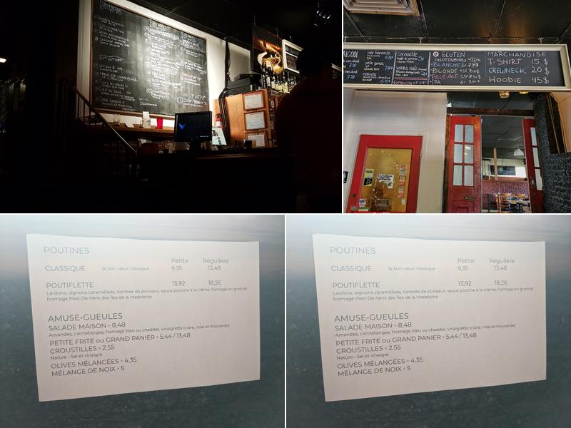 Broue Pub Brouhaha Menu