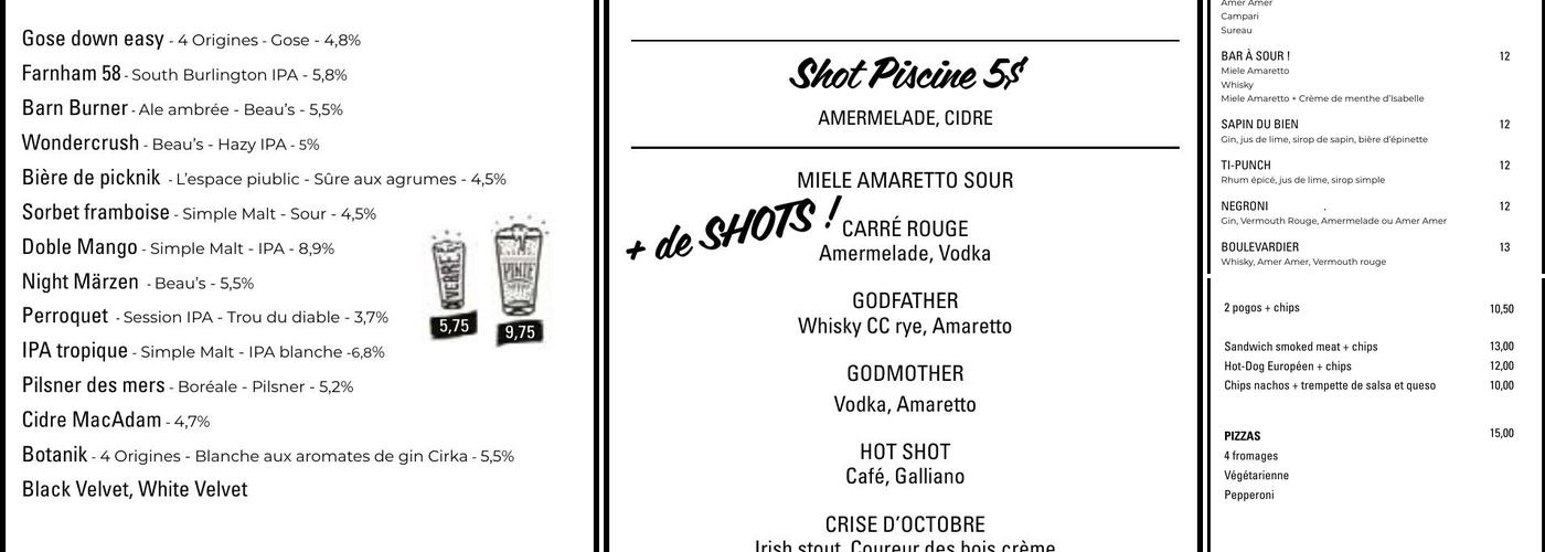 Chez Baptiste Sur Masson Menu