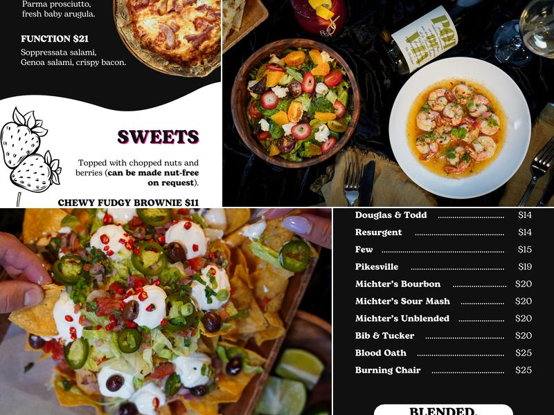 Function Bar + Kitchen Menu