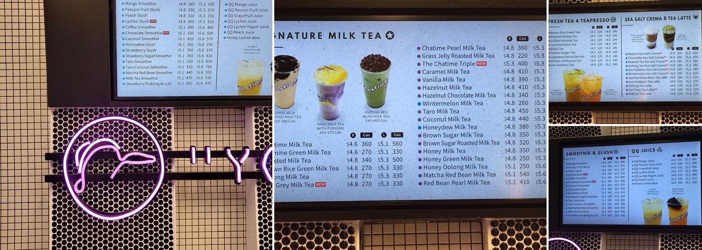 Chatime Menu