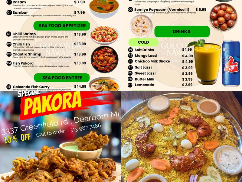 GOLCONDA NAWAB’S INDIAN CUISINE Menu