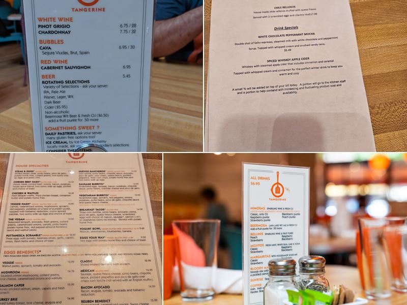 Tangerine - Longmont Menu