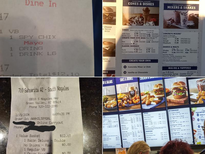 Culver’s Menu