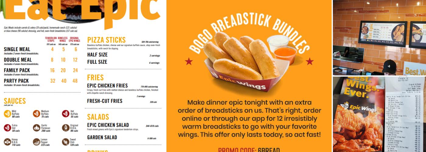 Epic Wings Menu