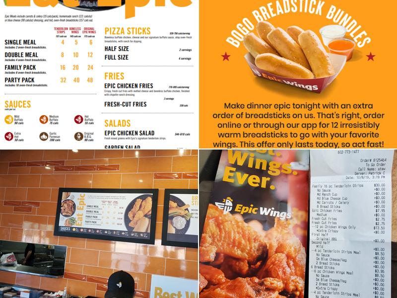 Epic Wings Menu