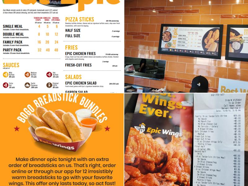 Epic Wings Menu