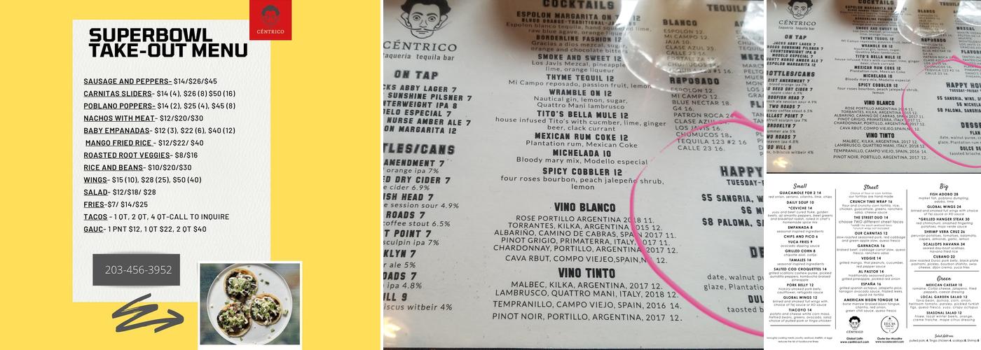 Centrico Taqueria Tequila Bar Menu