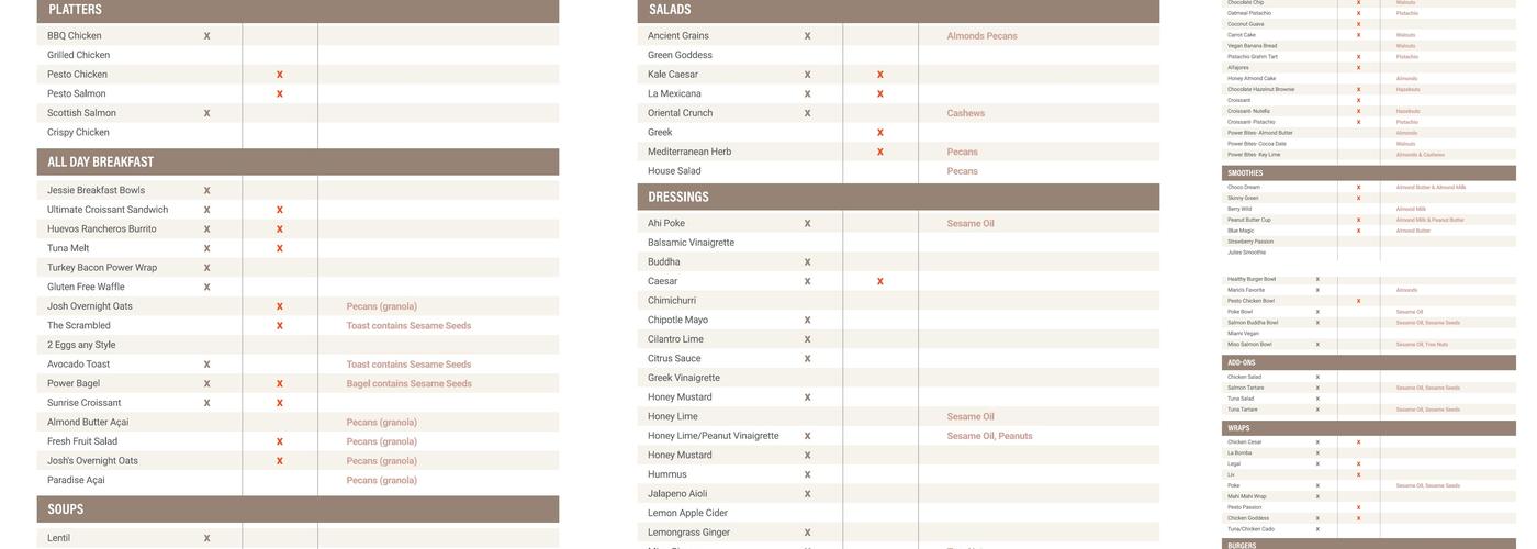 Carrot Express Menu