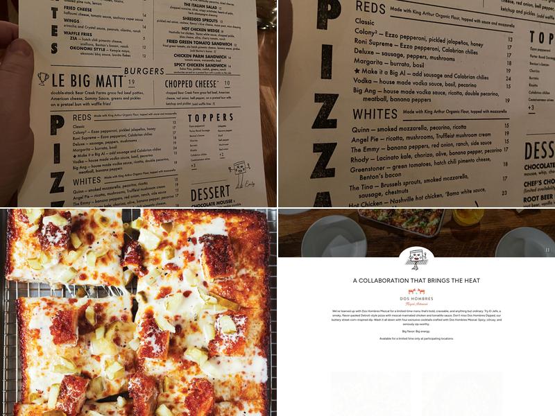 Emmy Squared Pizza: Green Hills - Nashville, Tennessee Menu