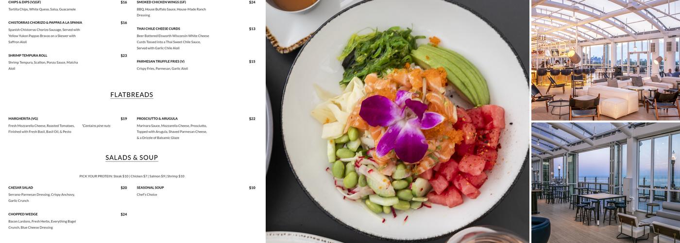 Offshore Rooftop Menu