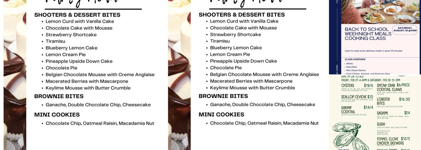 McGowan & Sons Menu