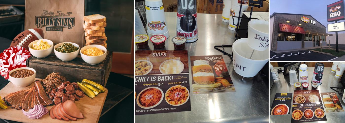 Billy Sims BBQ Menu