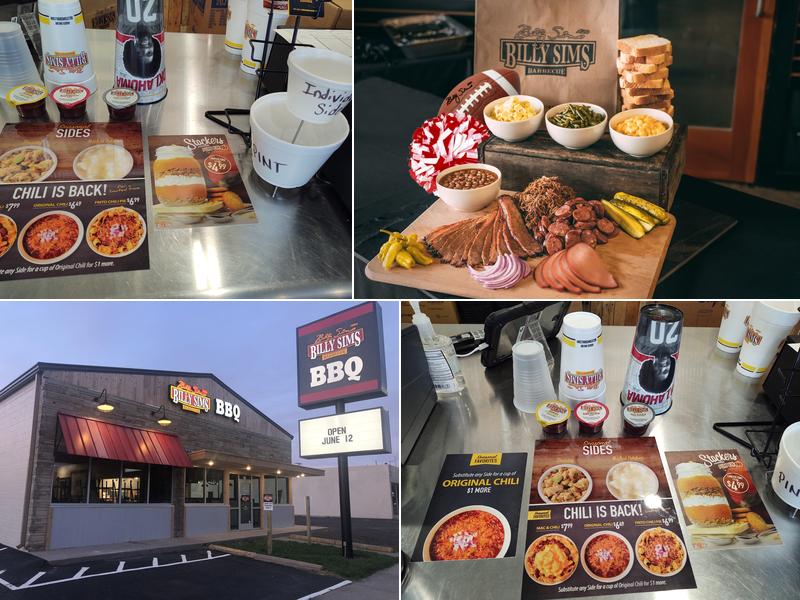 Billy Sims BBQ Menu