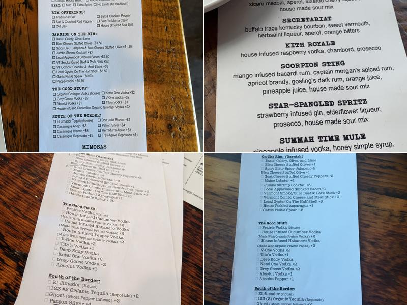 Kith and Kin Menu