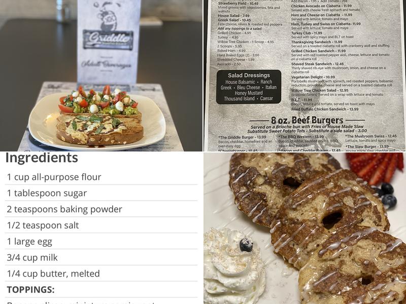 The Griddle Menu