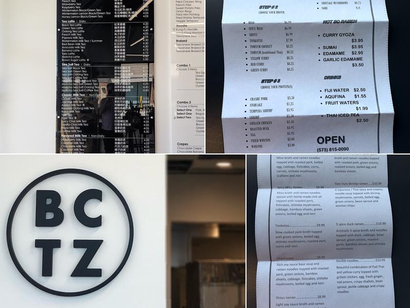 Bubblecup Tea Zone Menu