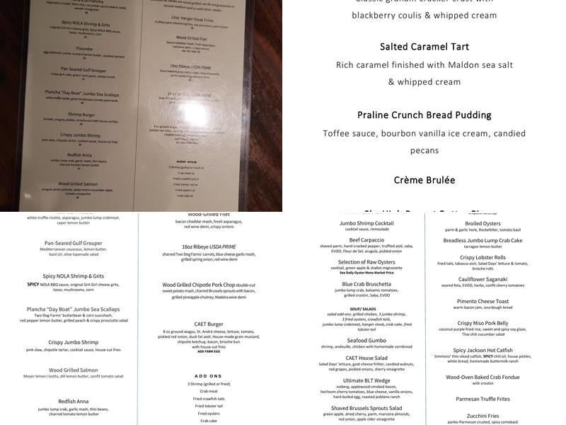 Caet [seafood I oysterette] Menu