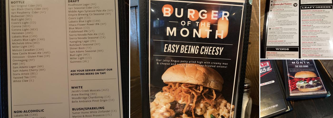 Bull and Bear Roadhouse Menu