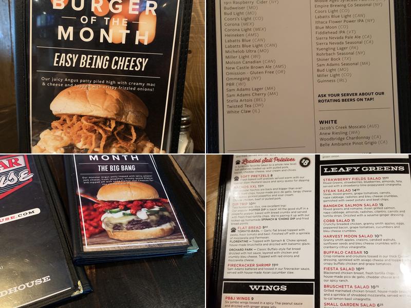 Bull and Bear Roadhouse Menu