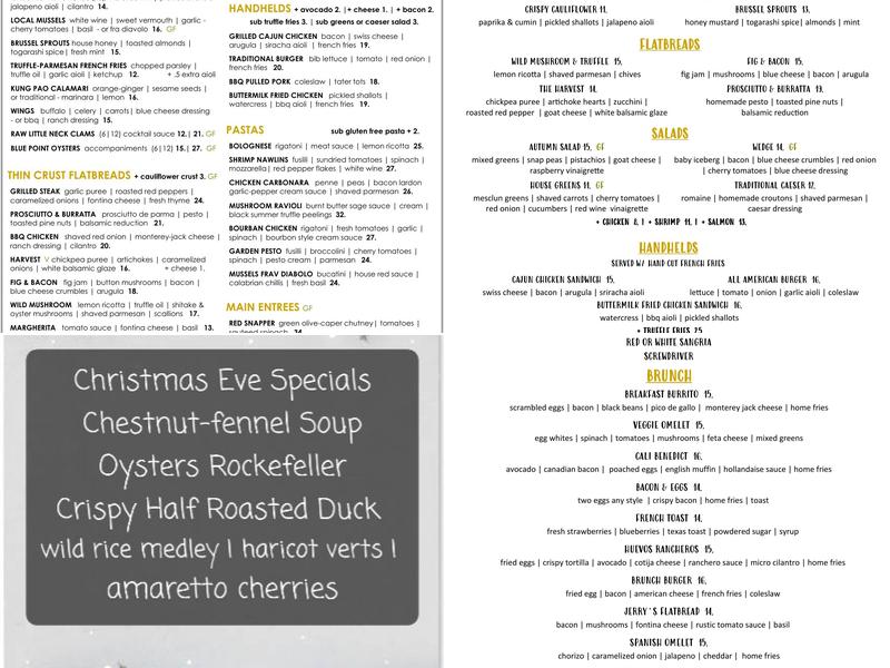 Roc & Olive Menu