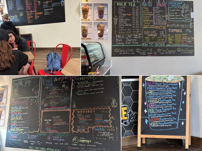 Bumble Tea Menu