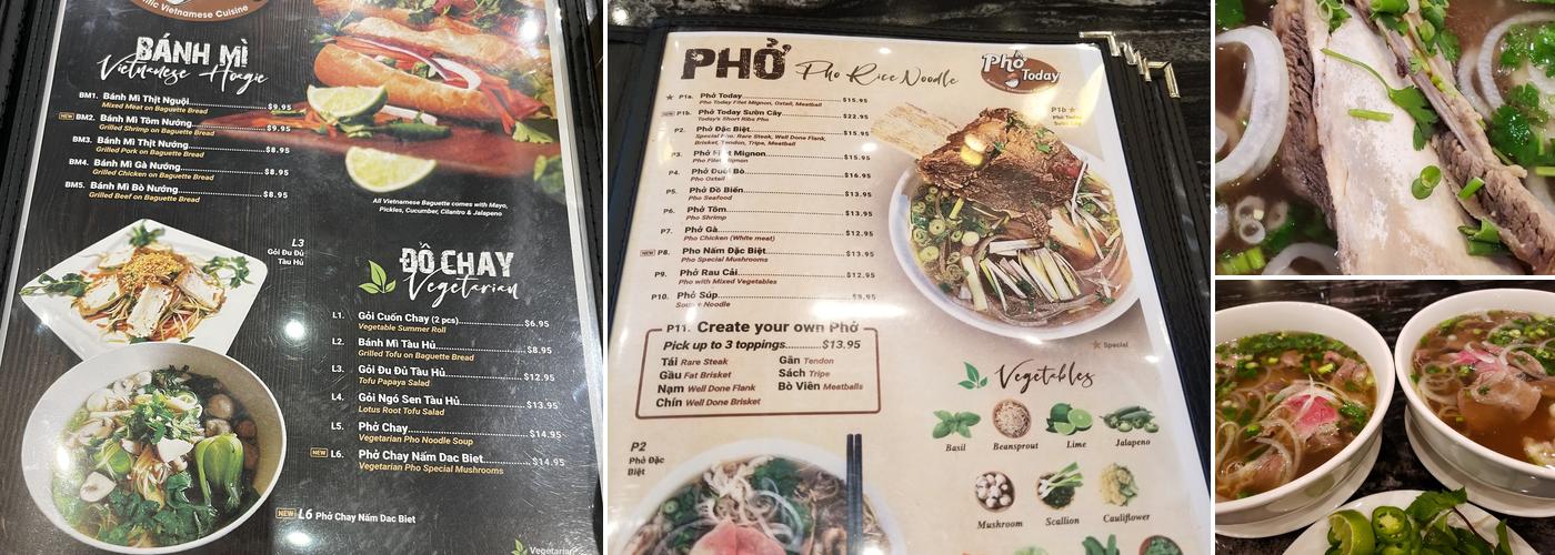Pho Today Menu