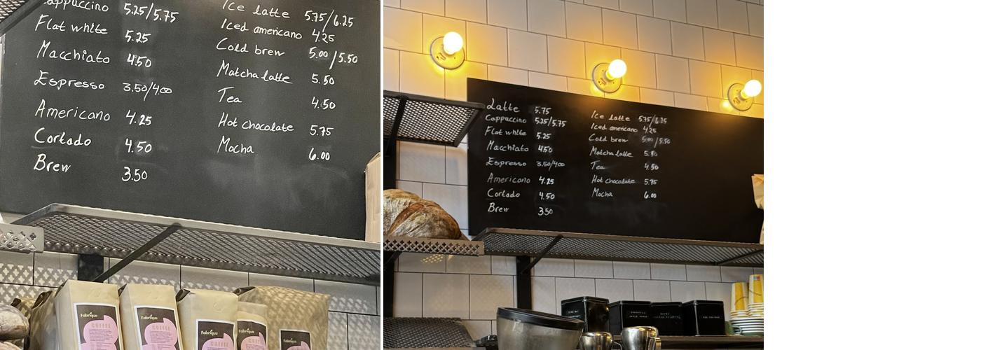 Fabrique Bakery Menu