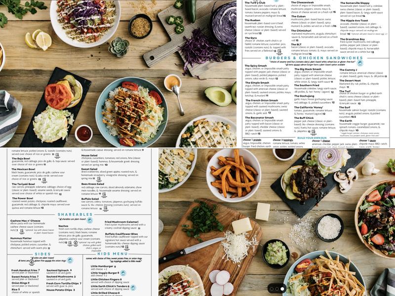 Turf Surf & Earth Menu