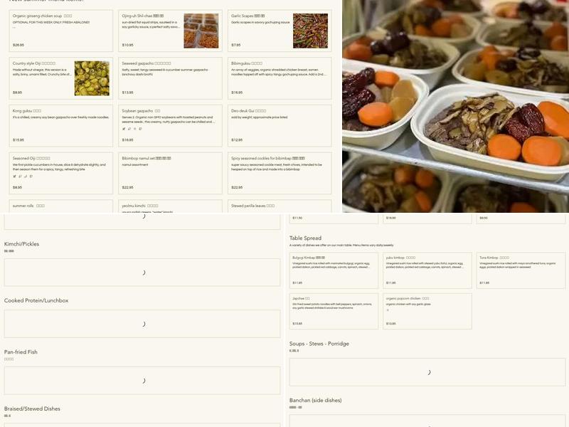 Charim Menu