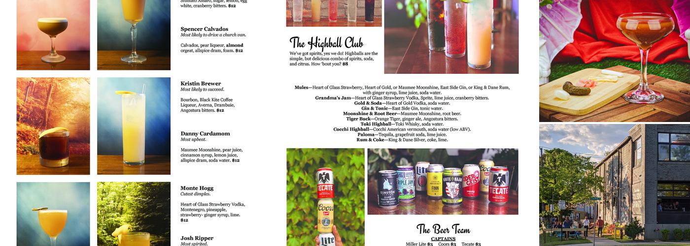 Bellwether at Toledo Spirits Menu