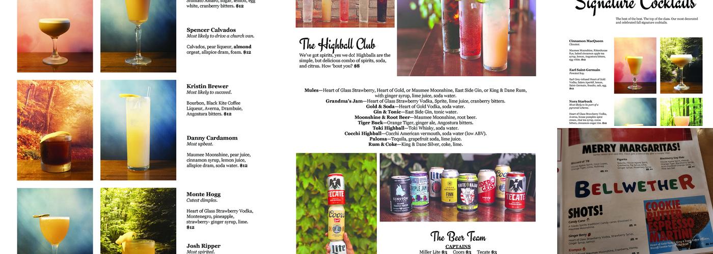 Bellwether at Toledo Spirits Menu