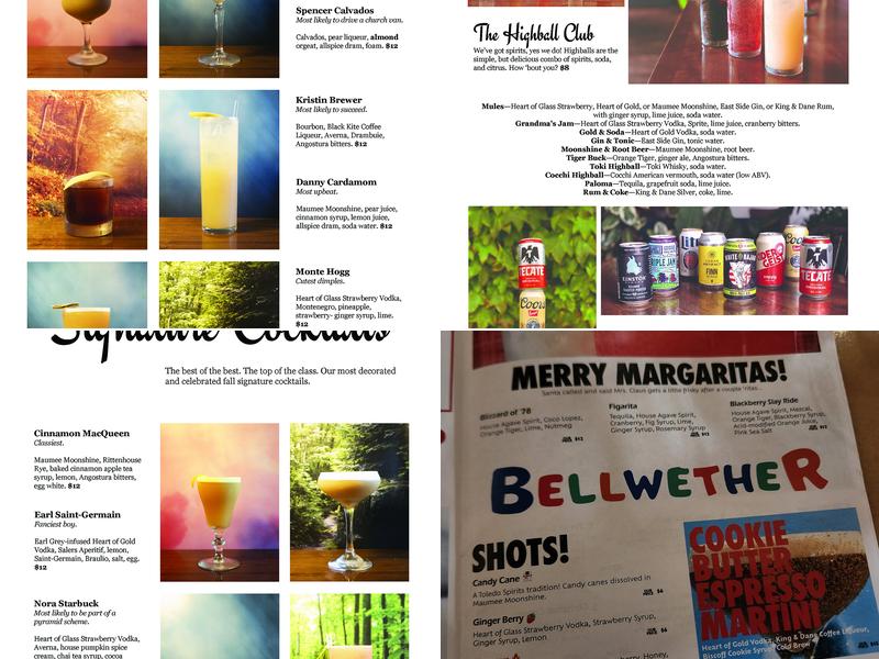 Bellwether at Toledo Spirits Menu