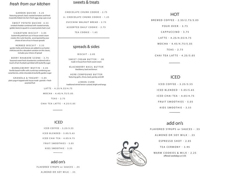 Nickel & Bean Menu