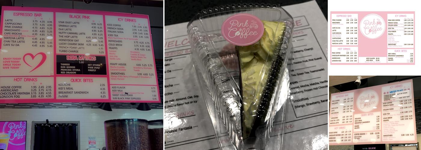 Pink Coffee Menu