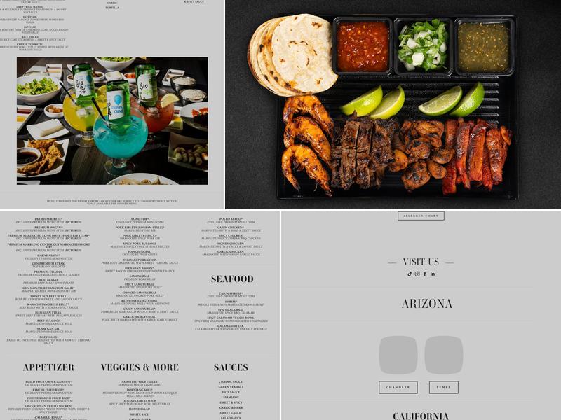 Gen Korean BBQ House Menu