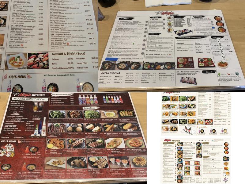 Ninja Kitchen Menu
