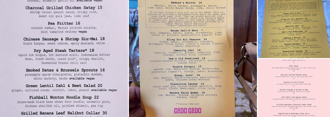 Gado Gado Menu