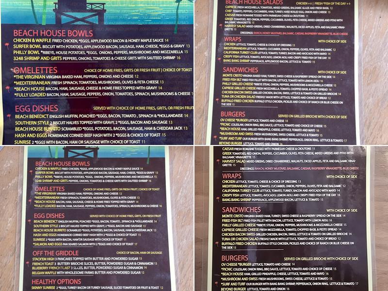 Karla's Beach House Menu