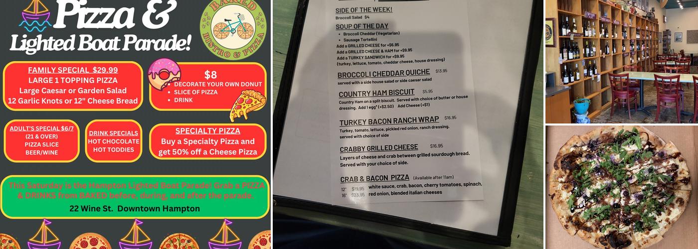 Baked Bistro & Pizza Menu