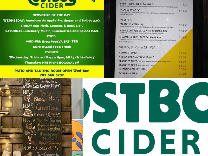 Lost Boy Cider Menu
