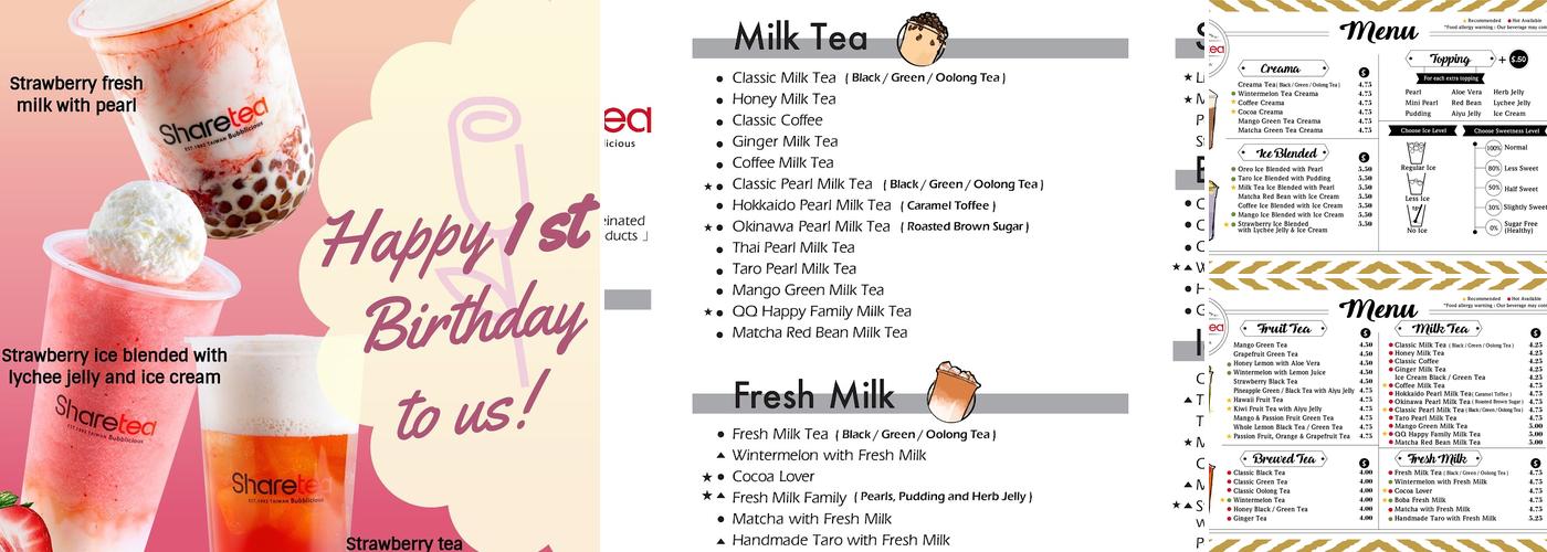Sharetea Menu
