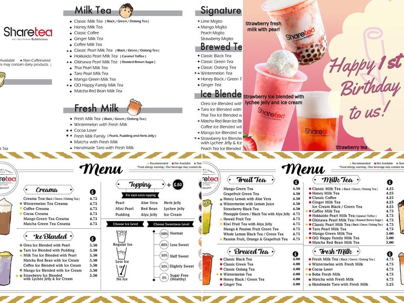 Sharetea Menu